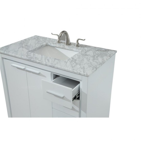 Elegant Decor VF12836WH Filipo 36 in. Single Bathroom Vanity set in White