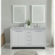 Elegant Decor VF12860DWH Filipo 60 in. Double Bathroom Vanity set in White