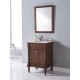 Elegant Decor VF13024WT Lexington 24 in. Single Bathroom Vanity set in Walnut