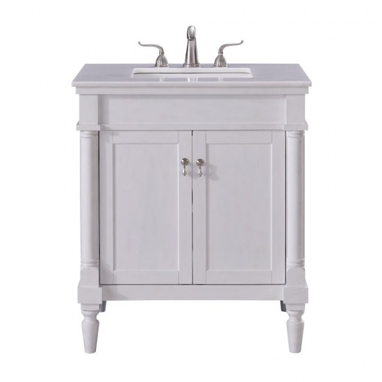 Elegant Decor VF13030AW Lexington 30 in. Single Bathroom Vanity set in Antique White