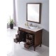 Elegant Decor VF13042WT Lexington 42 in. Single Bathroom Vanity set in Walnut