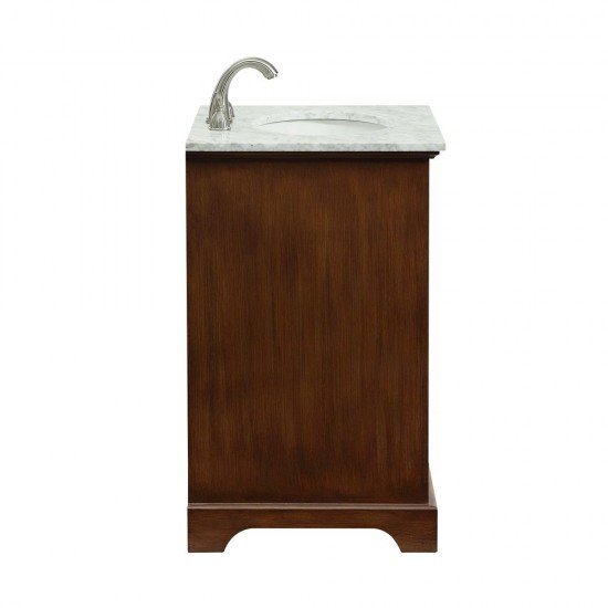 Elegant Decor VF15024TK Americana 24 in. Single Bathroom Vanity set in Teak