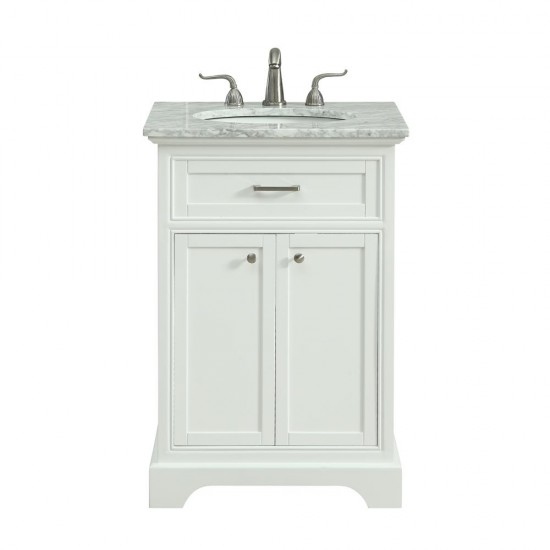 Elegant Decor VF15024WH Americana 24 in. Single Bathroom Vanity set in White