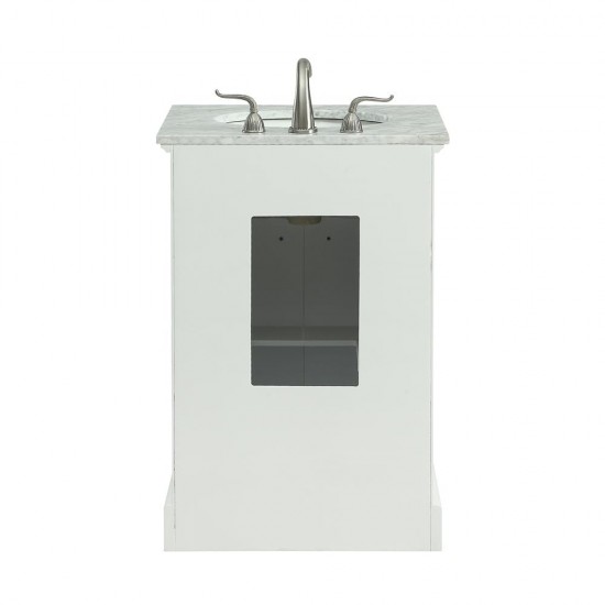 Elegant Decor VF15024WH Americana 24 in. Single Bathroom Vanity set in White