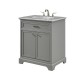 Elegant Decor VF15030GR Americana 30 in. Single Bathroom Vanity set in Light Grey