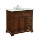 Elegant Decor VF15036TK Americana 36 in. Single Bathroom Vanity set in Teak