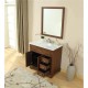 Elegant Decor VF15036TK Americana 36 in. Single Bathroom Vanity set in Teak