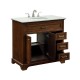 Elegant Decor VF15036TK Americana 36 in. Single Bathroom Vanity set in Teak