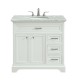 Elegant Decor VF15036WH Americana 36 in. Single Bathroom Vanity set in White