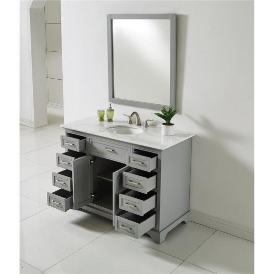 Elegant Decor VF15048GR Americana 48 in. Single Bathroom Vanity set in Light Grey