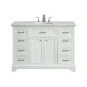 Elegant Decor VF15048WH Americana 48 in. Single Bathroom Vanity set in White