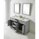 Elegant Decor VF15060DGR Americana 60 in. Double Bathroom Vanity set in Light Grey