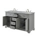 Elegant Decor VF15060DGR Americana 60 in. Double Bathroom Vanity set in Light Grey