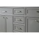 Elegant Decor VF15060DGR Americana 60 in. Double Bathroom Vanity set in Light Grey