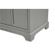 Elegant Decor VF15060DGR Americana 60 in. Double Bathroom Vanity set in Light Grey