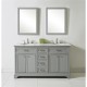 Elegant Decor VF15060DGR Americana 60 in. Double Bathroom Vanity set in Light Grey