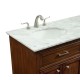 Elegant Decor VF15060DTK Americana 60 in. Double Bathroom Vanity set in Teak