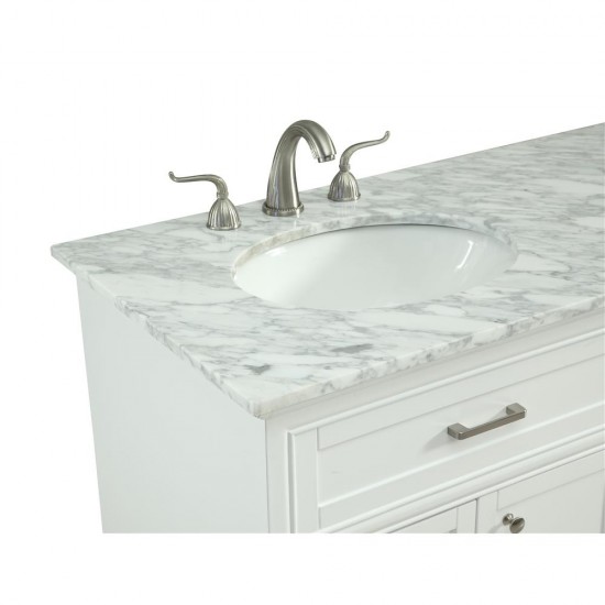 Elegant Decor VF15060DWH Americana 60 in. Double Bathroom Vanity set in White