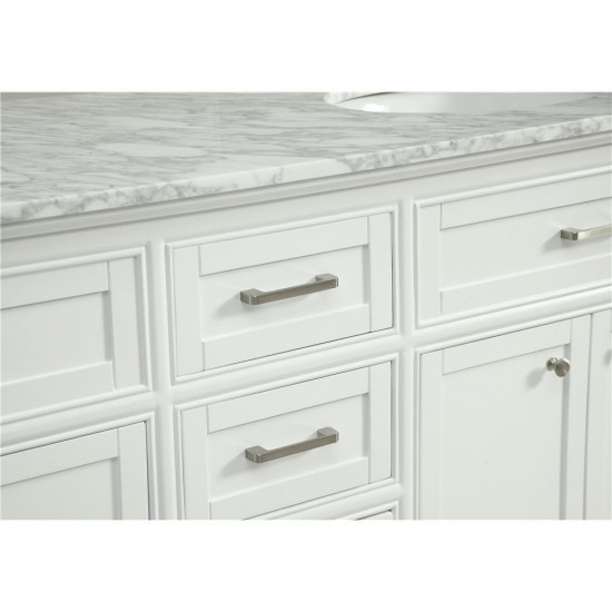 Elegant Decor VF15060DWH Americana 60 in. Double Bathroom Vanity set in White