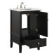 Elegant Lighting VF30221BK Luxe 21 in.Single Bathroom Vanity set in Black