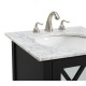 Elegant Lighting VF30221BK Luxe 21 in.Single Bathroom Vanity set in Black