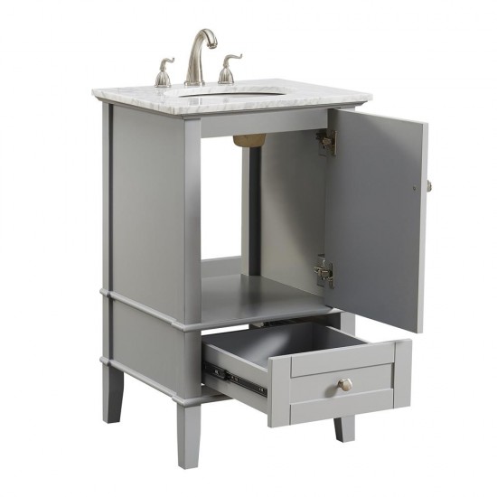 Elegant Lighting VF30221GR Luxe 21 in. Single Bathroom Vanity set in Grey