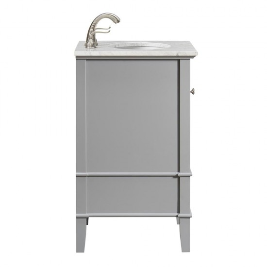 Elegant Lighting VF30221GR Luxe 21 in. Single Bathroom Vanity set in Grey