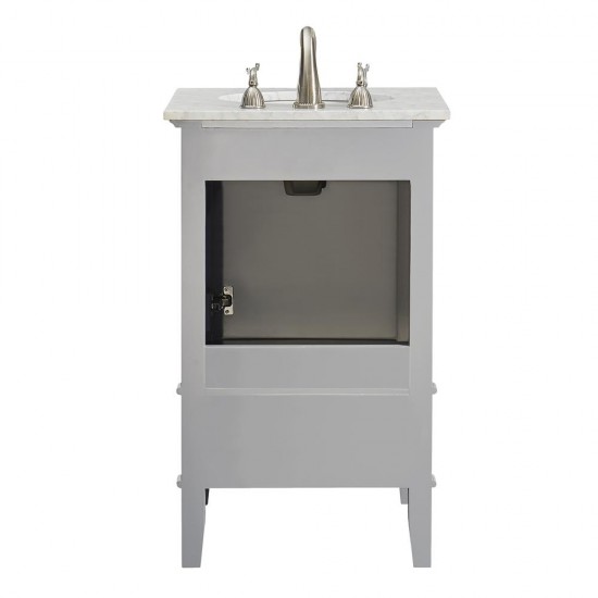 Elegant Lighting VF30221GR Luxe 21 in. Single Bathroom Vanity set in Grey