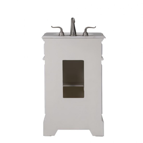 Elegant Lighting VF30421AW Retro 21 in. Single Bathroom Vanity set in Antique White