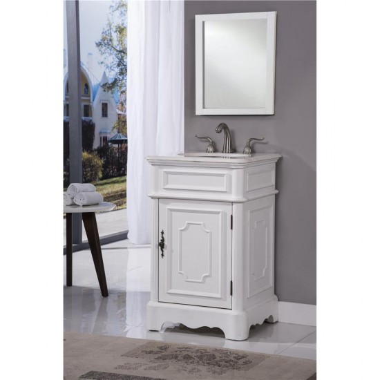 Elegant Lighting VF30421AW Retro 21 in. Single Bathroom Vanity set in Antique White