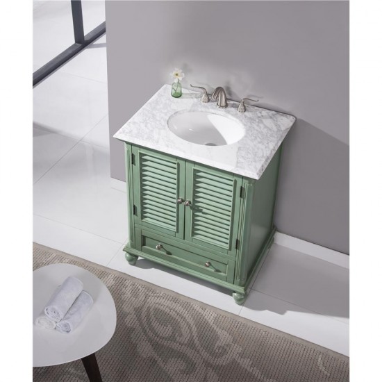 Elegant Lighting VF30530VM Rhodes 30 in.Single Bathroom Vanity set in Vintage Mint