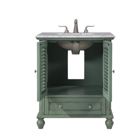 Elegant Lighting VF30530VM Rhodes 30 in.Single Bathroom Vanity set in Vintage Mint