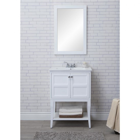 Elegant Lighting VF2100 Mason 2 Doors Cabinet 24 in. x 18 in. x 34 in. in White