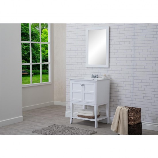 Elegant Lighting VF2100 Mason 2 Doors Cabinet 24 in. x 18 in. x 34 in. in White