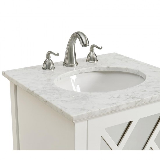 Elegant Lighting VF30221WH Luxe 21 in. Single Bathroom Vanity set in White