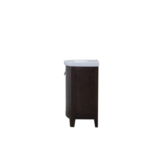 Elegant Lighting VF2104 Cole 2 Doors Cabinet 24 in. x 18 in. x 34 in. in Dark Walnut