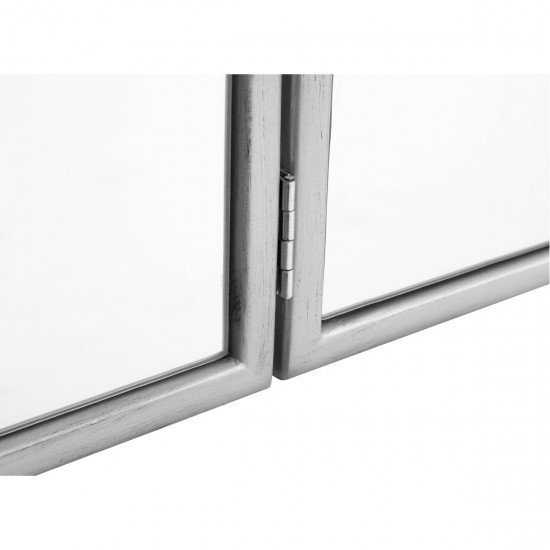 Elegant Lighting MF6-1005S Chamberlan 39 X 24 inch Silver Trifold Mirror, Trifold