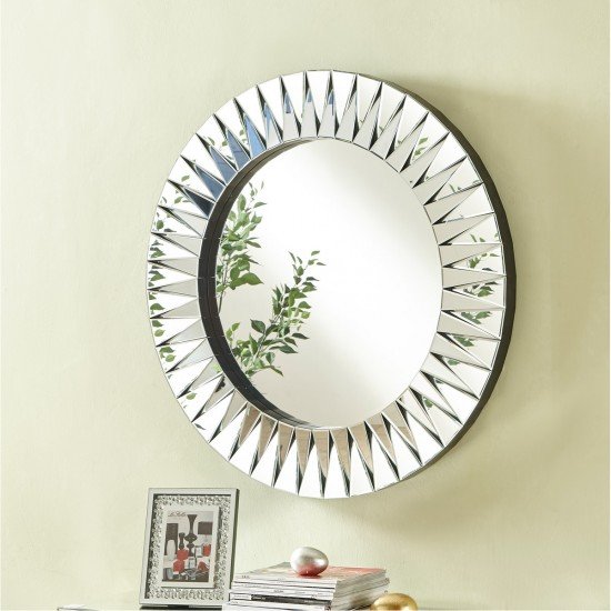 Elegant Lighting MR9148 Sparkle 40 X 40 inch Clear Wall Mirror Home Decor