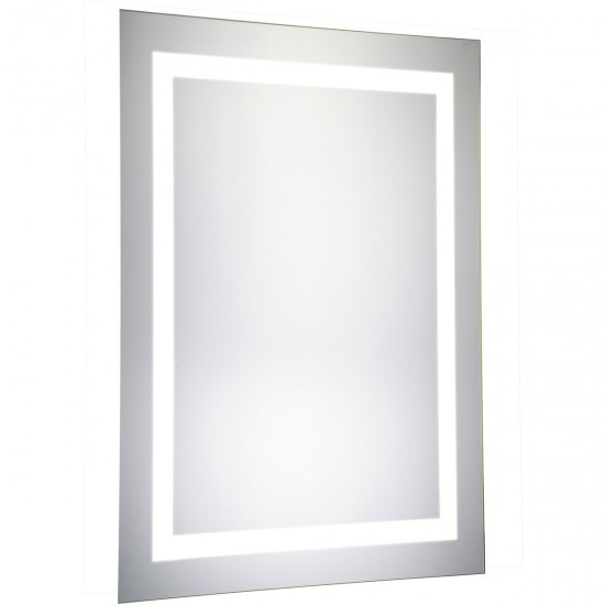 Elegant Lighting MRE-6002 Nova 40 X 20 inch Glossy White Lighted Wall Mirror in 5000K, Dimmable, 5000K, Rectangle, Fog Free