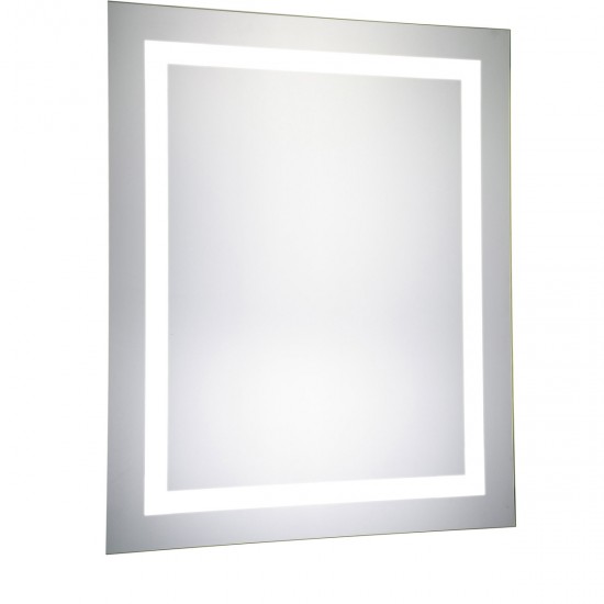 Elegant Lighting MRE-6003 Nova 30 X 24 inch Glossy White Lighted Wall Mirror in 5000K, Dimmable, 5000K, Rectangle, Fog Free