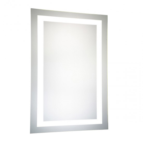 Elegant Lighting MRE-6004 Nova 40 X 24 inch Glossy White Lighted Wall Mirror in 5000K, Dimmable, 5000K, Rectangle, Fog Free