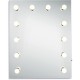 Elegant Lighting MRE8513K Hollywood 30 X 24 inch Silver Anodized Lighted Wall Mirror