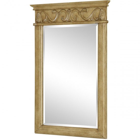 Elegant Lighting VM-1002 Vanity 36 X 25 inch Antique Beige Wall Mirror