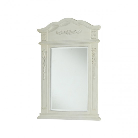 Elegant Lighting VM-1006 Vanity 36 X 24 inch Antique White Wall Mirror