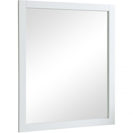 Elegant Lighting VM15032WH Americana 36 X 32 inch White Wall Mirror Home Decor