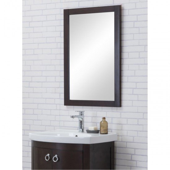 Elegant Lighting VM2005 Aqua 32 X 22 inch Dark Walnut Wall Mirror