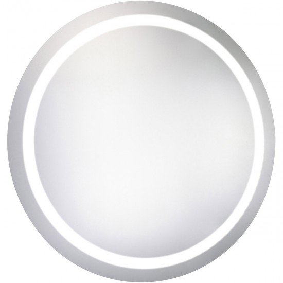 Elegant Lighting MRE-6006 Nova 36 X 36 inch Glossy White Lighted Wall Mirror in 5000K, Dimmable, 5000K, Round, Fog Free