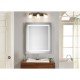 Elegant Lighting MRE-6010 Nova 28 X 28 inch Glossy White Lighted Wall Mirror in 5000K, Dimmable, 5000K, Square, Fog Free