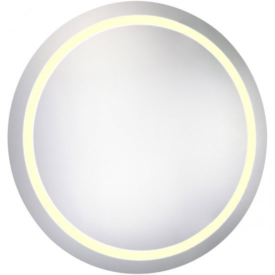 Elegant Lighting MRE-6015 Nova 30 X 30 inch Lighted Wall Mirror in 3000K, Dimmable, 3000K, Round, Fog Free