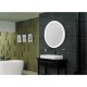 Elegant Lighting MRE-6106 Nova 28 X 21 inch Glossy White Lighted Wall Mirror in 5000K, Oval